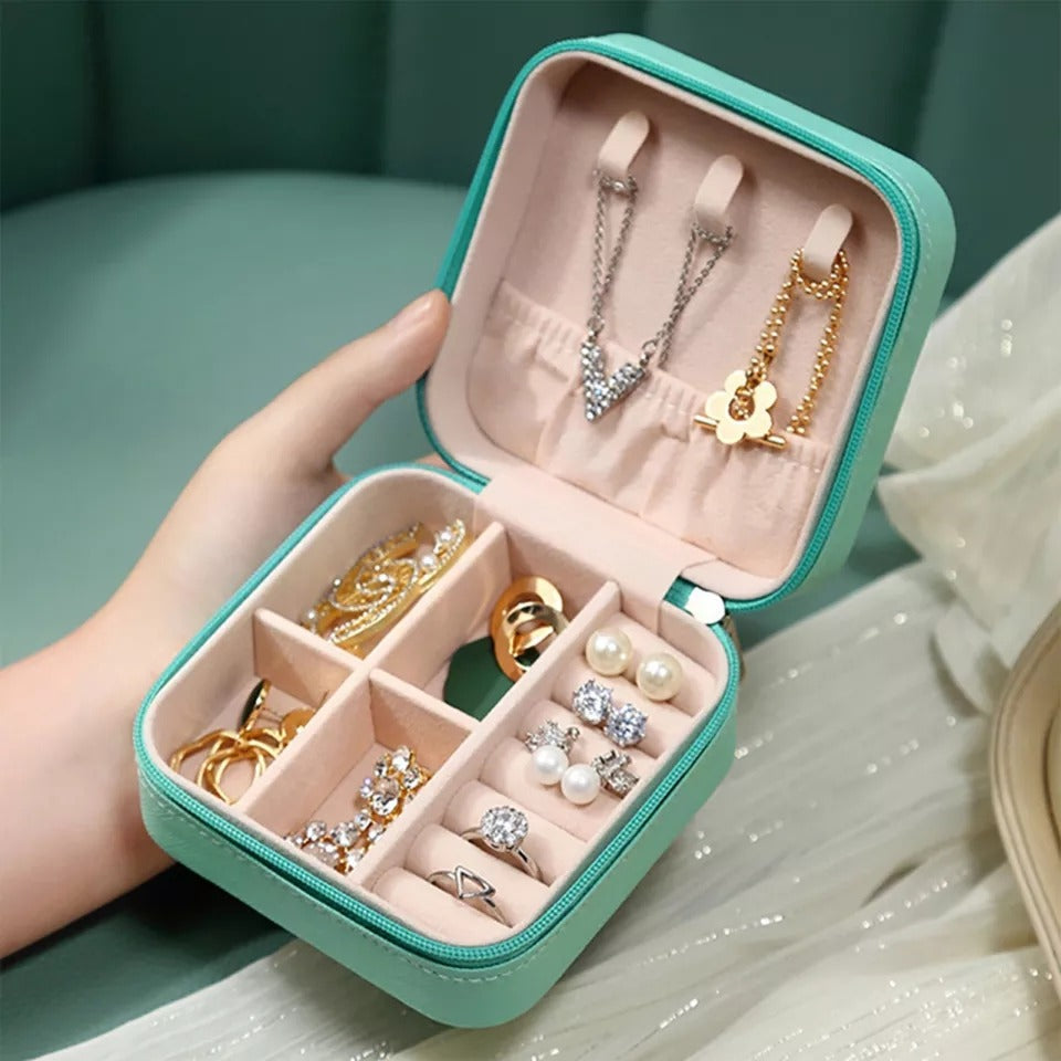 Mini Leather Jewelry Organizer Box