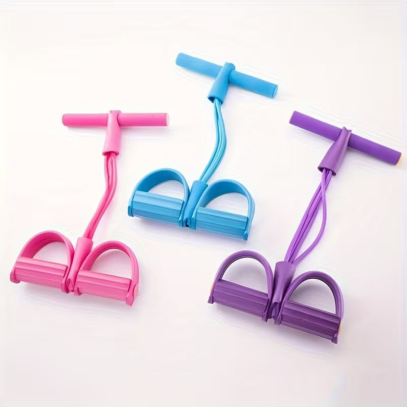4-Tube Pedal Resistance Band Trainer