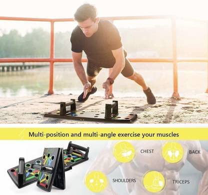 Foldable Push-Up Board with Handles – Multi-Position Home Workout Trainer