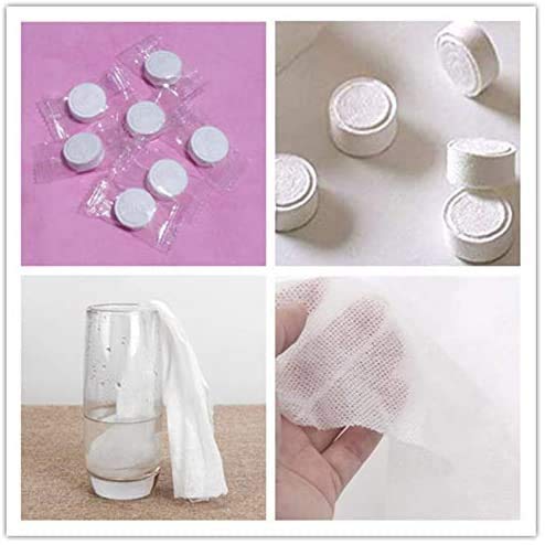 Disposable Mini Compressed Cotton Towel Coin Tissue Towels for Travel Daily Use ( 100PCS , 50PCS , 25PCS ),