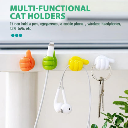 Self-Adhesive Silicone Thumb Wall Hooks (10 Pcs Set)