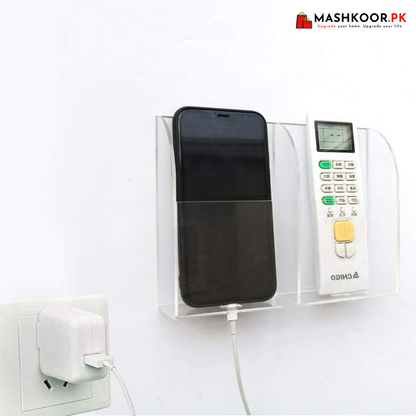 1 / 2 / 3 Slot Clear/Black Acrylic Wall Mounted Desk TV Air Conditioner Remote Control / Mobile Storage Holder Organizer Stand