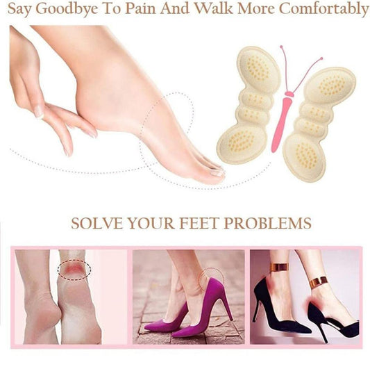 🦋 Butterfly Heel Cushion Pads – Anti-Wear Comfort Insoles (10 Pairs)
