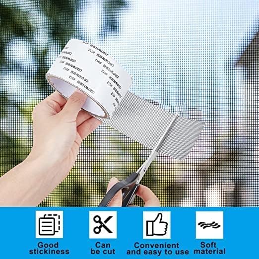 5x2M Window Repair Mesh Tape – Self-Adhesive, Anti-Mosquito & Easy to Apply