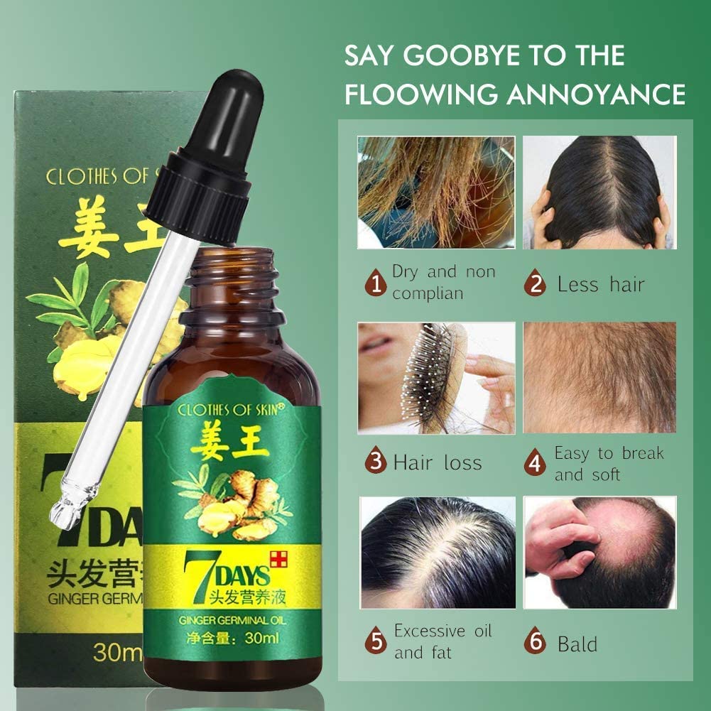 30ml Natural Hair Care Oil Old Gingee Chinese Style Hair Oil Angelica Essential Oil Hair Mask Essential Hair Growth Essence Oil