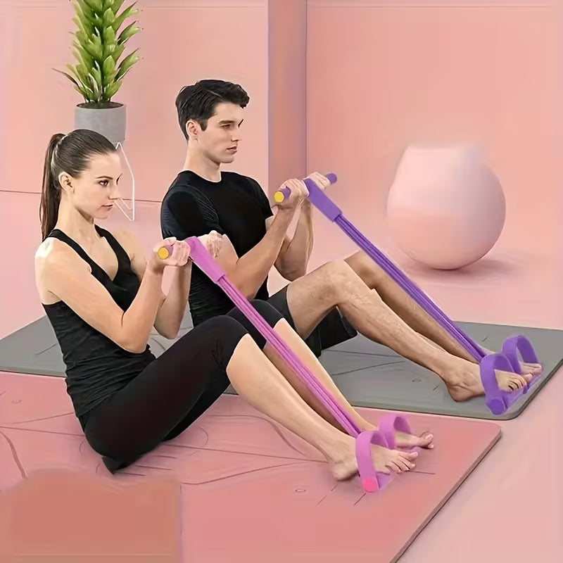 4-Tube Pedal Resistance Band Trainer