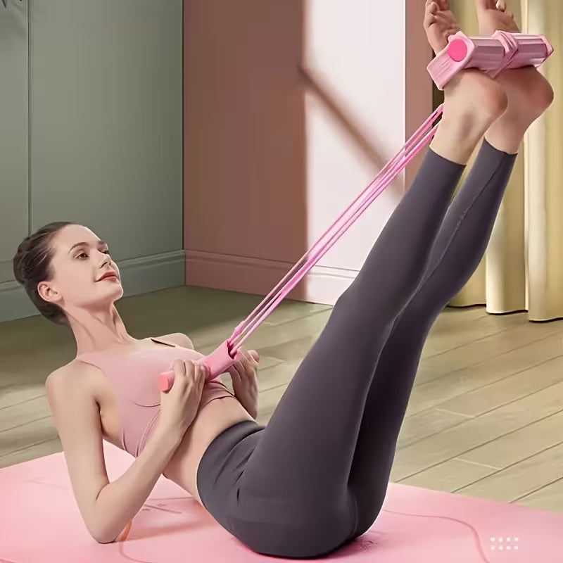 4-Tube Pedal Resistance Band Trainer