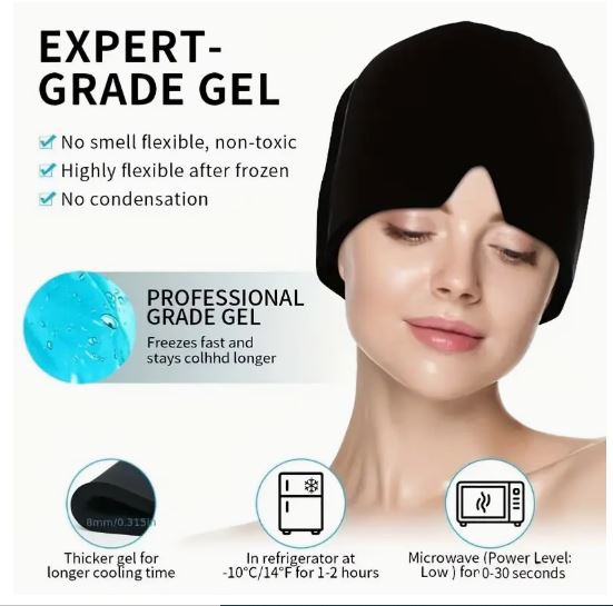 Migraine Relief Cap – Cold Therapy Gel Headache Hat