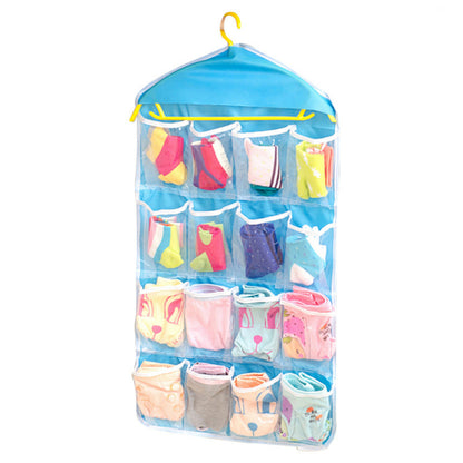 16 Pocket Durable Clear Door Fordable Wardrobe Storage Organizer Hanging Bag
