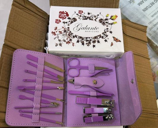 16-Piece Manicure & Pedicure Nail Kit – With Travel Storage Box