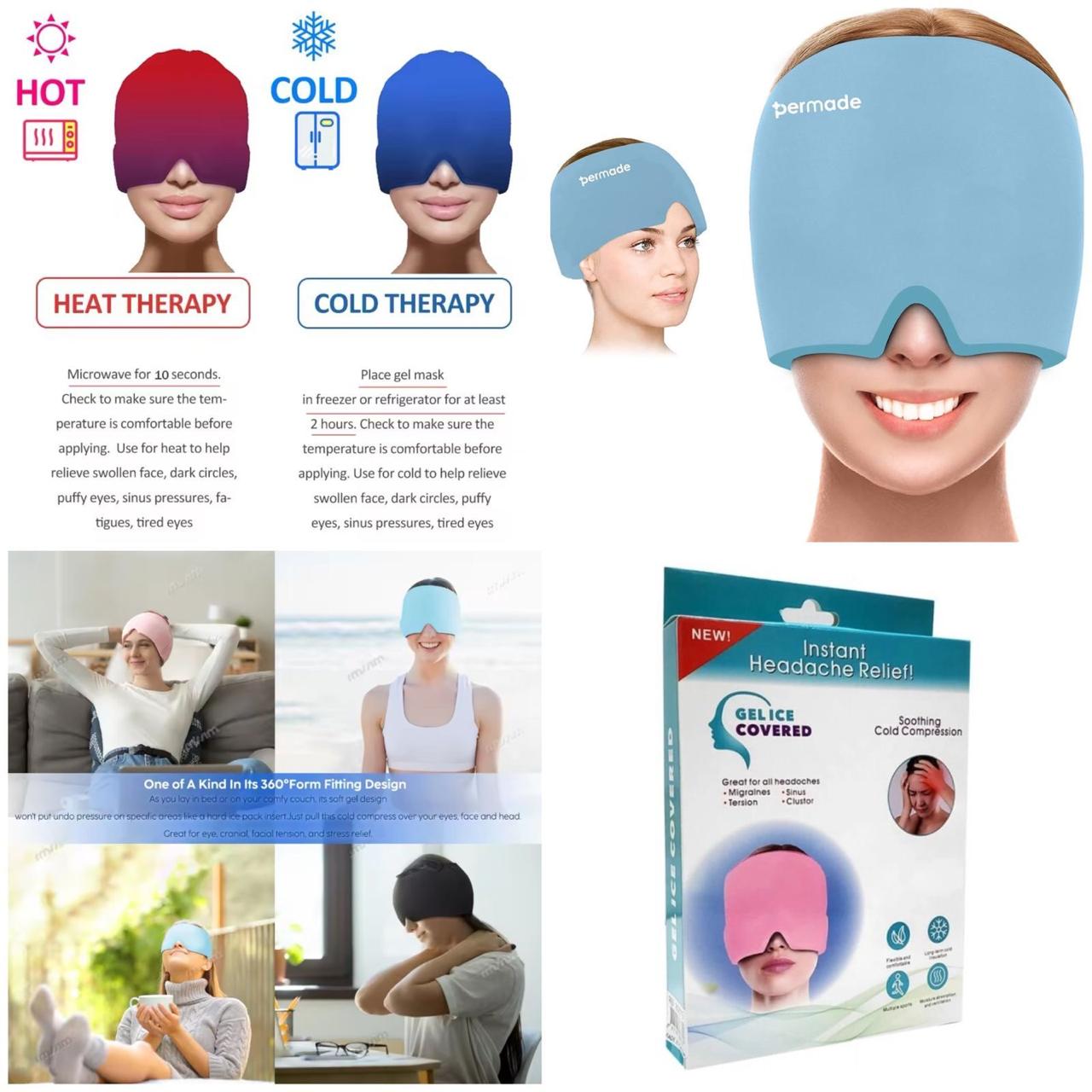 Migraine Relief Cap – Cold Therapy Gel Headache Hat