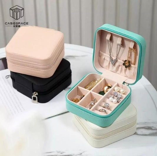 Mini Leather Jewelry Organizer Box