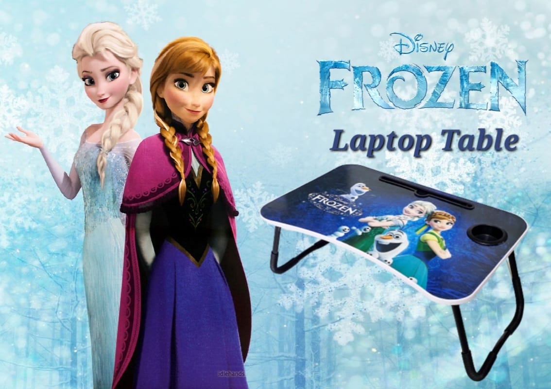 Princess & Racing Car Multipurpose Foldable Laptop Table with Cup & Tablet Holder Study Table, Bed Table Or Breakfast Table