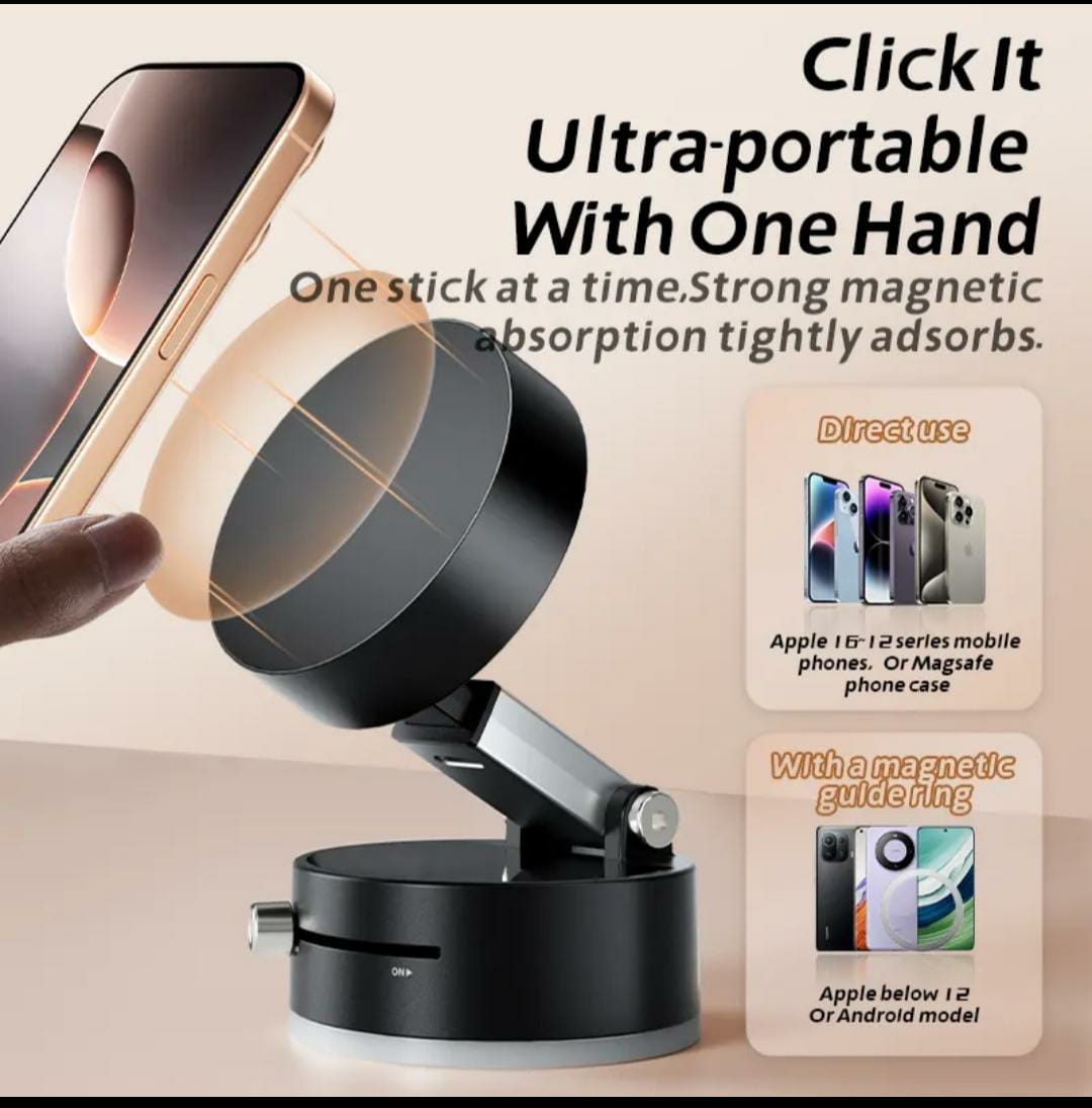 Portable 3-in-1 Vacuum Suction Mobile Phone Stand – HS Supply