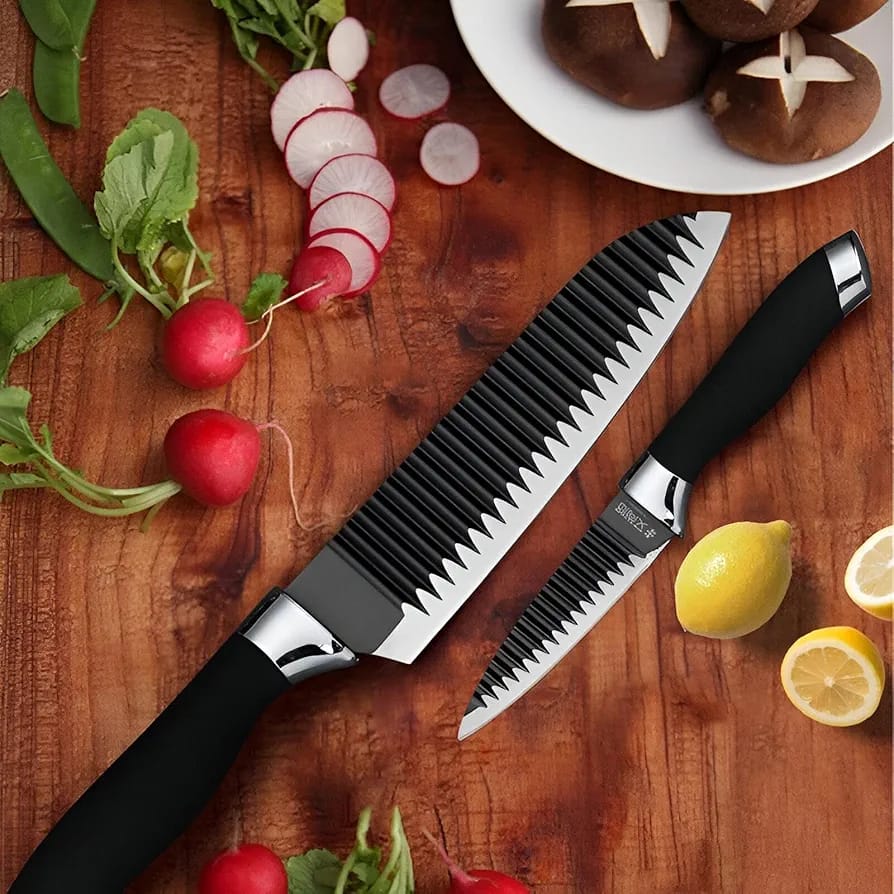 6 Pcs Non-Stick Kitchen Knife Set – Super Sharp High Carbon Blades for Chefs & Home Use