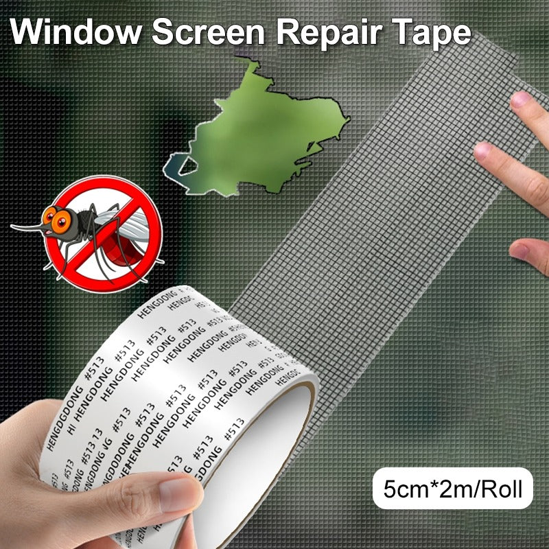 5x2M Window Repair Mesh Tape – Self-Adhesive, Anti-Mosquito & Easy to Apply