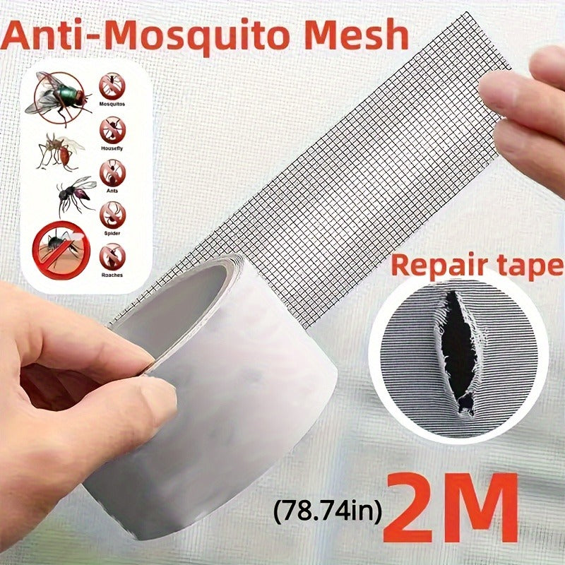 5x2M Window Repair Mesh Tape – Self-Adhesive, Anti-Mosquito & Easy to Apply