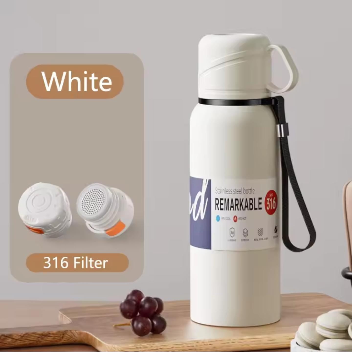 High Quality 316 Stainless Steel Vacuum Insulated Thermal Bottle Flask, Leakproof BPA Free Coffee Tea Sports Bottle for Travel to Keep Drinks Hot & Cold, Best Quality 316 SUS