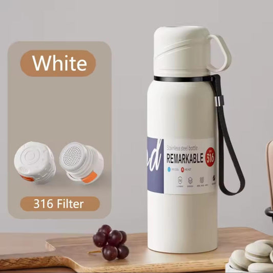 High Quality 316 Stainless Steel Vacuum Insulated Thermal Bottle Flask, Leakproof BPA Free Coffee Tea Sports Bottle for Travel to Keep Drinks Hot & Cold, Best Quality 316 SUS