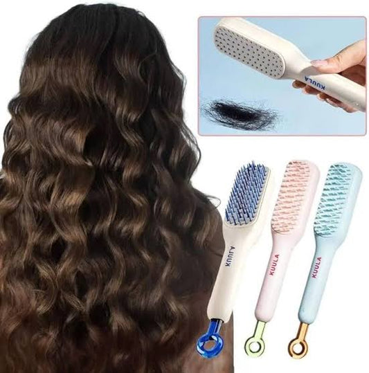 Telescopic Self Cleaning Hair Brush