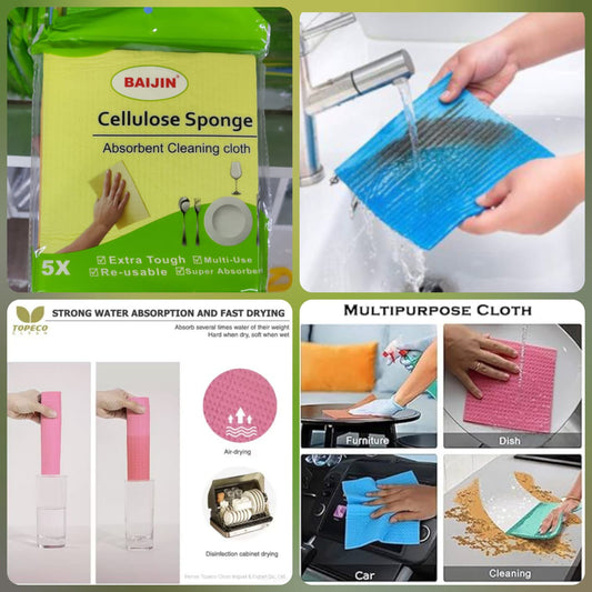 Sponge Wipe Reusable Kitchen Cleaning Foam (Pack of 3)