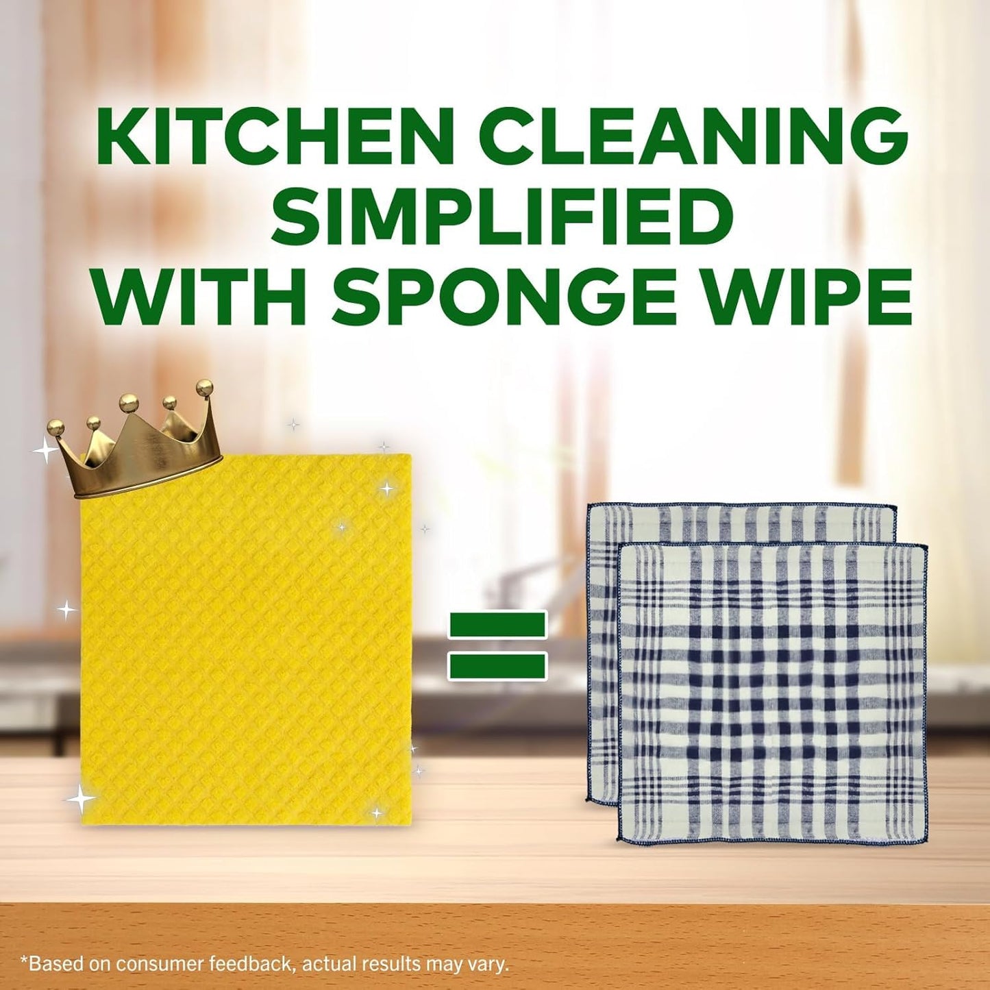 Sponge Wipe Reusable Kitchen Cleaning Foam (Pack of 3)