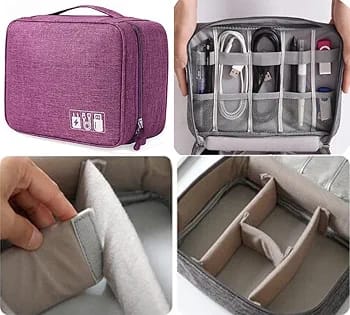Electronic Organizer, Travel Cable Storage Pouch, Multifunctional Storage Bag, Electronic Accessories, USB Cable Cord, Storage Stand