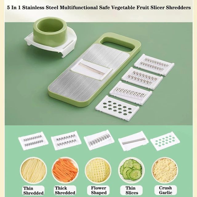 5-in-1 Multi-Functional Vegetable Grater & Slicer