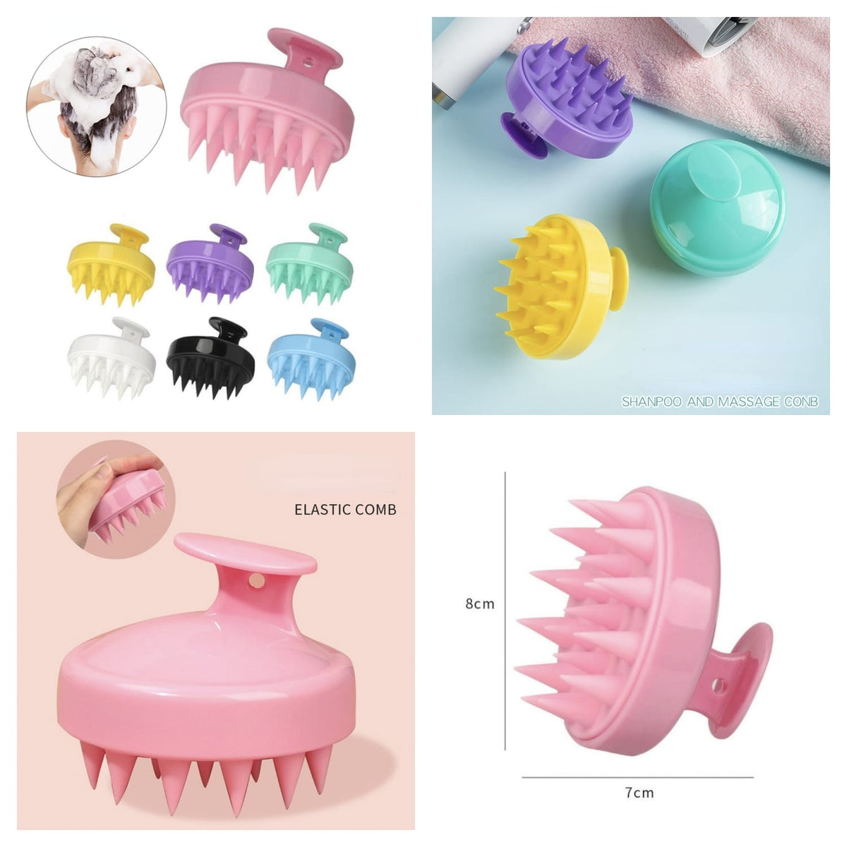 💆‍♀️ Silicone Head Scalp Massage Comb🧼