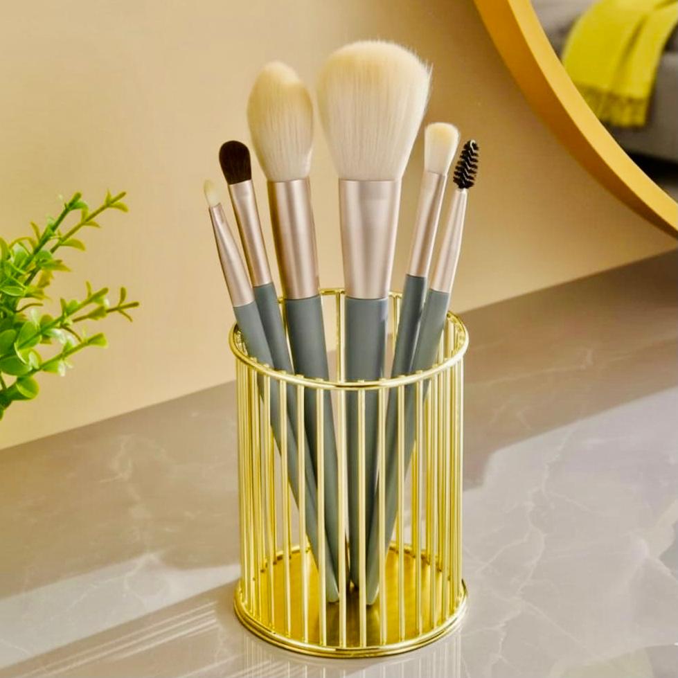 ✨ Chic Metallic Desk Organizer – Random Colour 🖊️💖