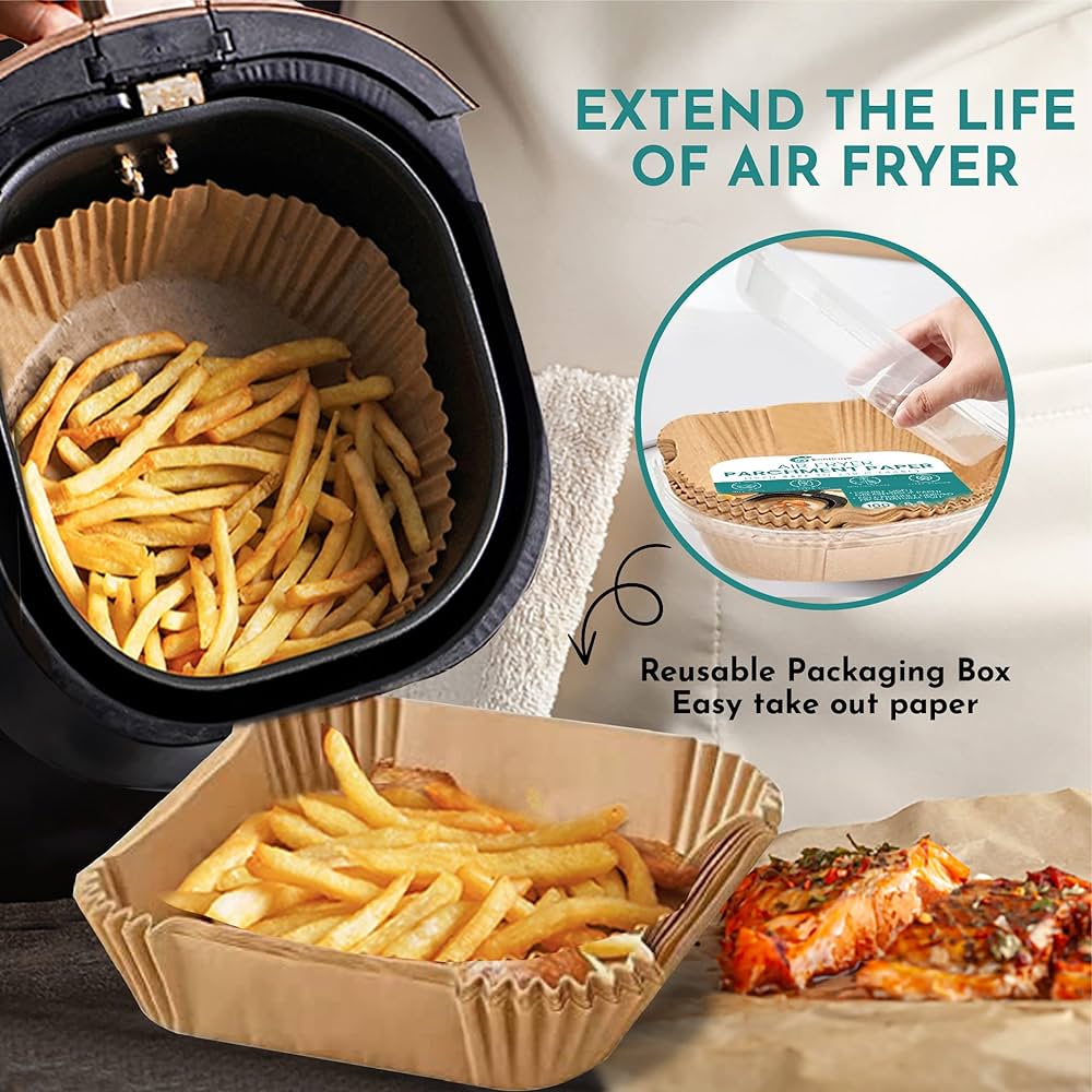 Crisp Ease Air Fryer Paper Liners – 16cm (Pack of 50)