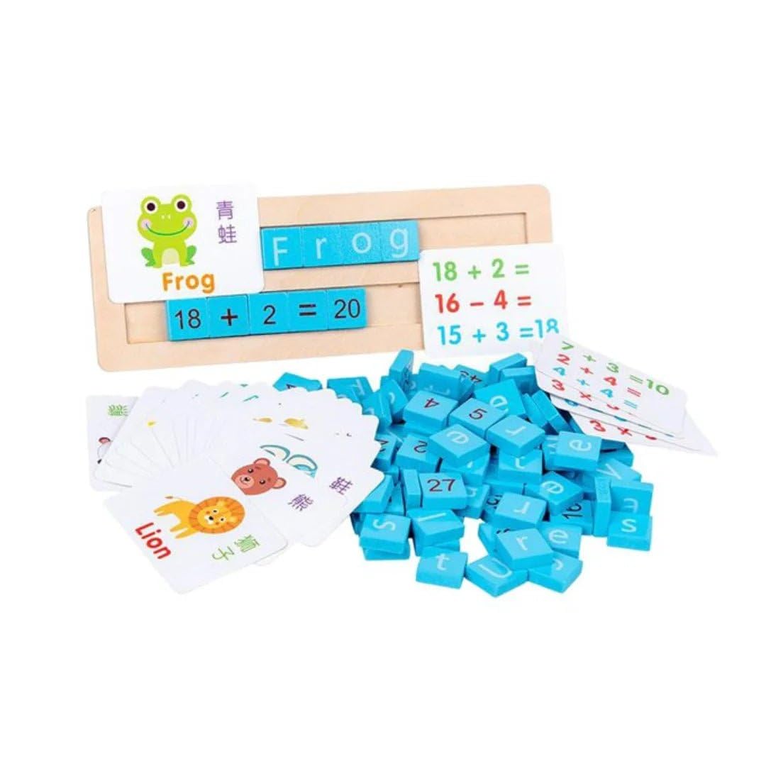 🔢Wooden Alphanumeric Learning Flash Cards 🅰️