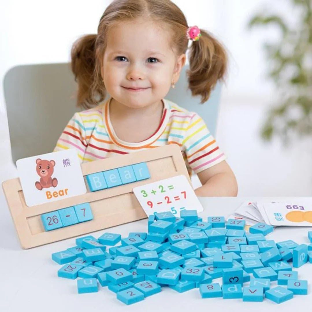 🔢Wooden Alphanumeric Learning Flash Cards 🅰️