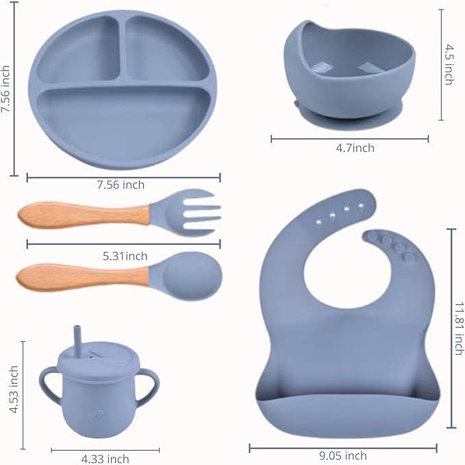 🍼 Food-Grade Silicone Kids Tableware Set 🍴