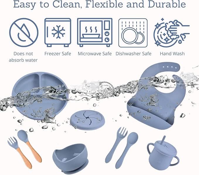 🍼 Food-Grade Silicone Kids Tableware Set 🍴