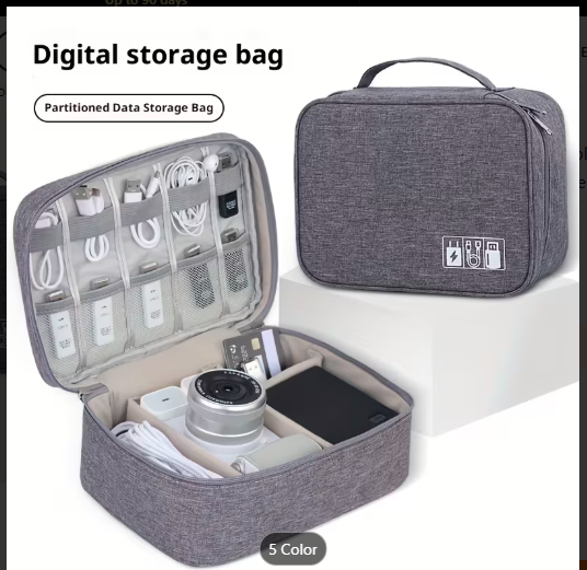 Electronic Organizer, Travel Cable Storage Pouch, Multifunctional Storage Bag, Electronic Accessories, USB Cable Cord, Storage Stand