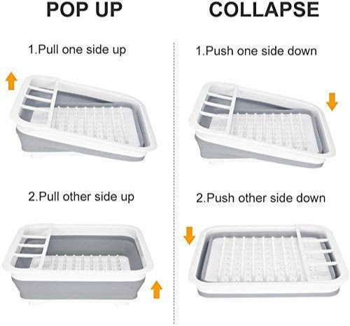 Basin Basket Dish Rack Kitchen Folding Silicone Dish Washing Drainer