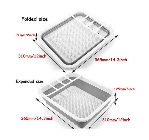 Basin Basket Dish Rack Kitchen Folding Silicone Dish Washing Drainer