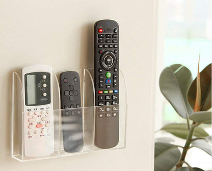 1 / 2 / 3 Slot Clear/Black Acrylic Wall Mounted Desk TV Air Conditioner Remote Control / Mobile Storage Holder Organizer Stand