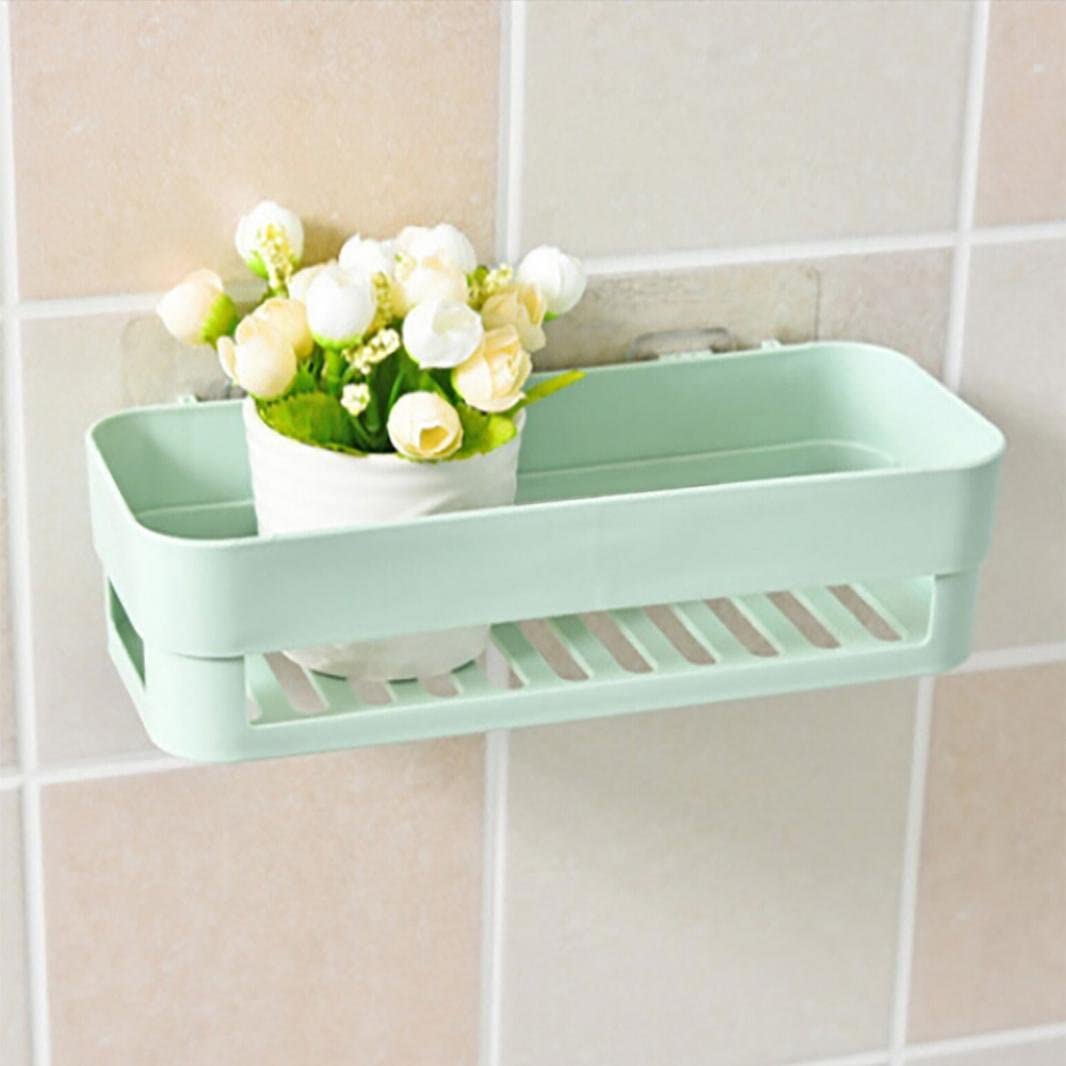 Plastic Shower Caddy Bathroom Shampoo Holder Kitchen Storage Rack Wall Mount Storage Rack Shelf - Mashkoor.pk