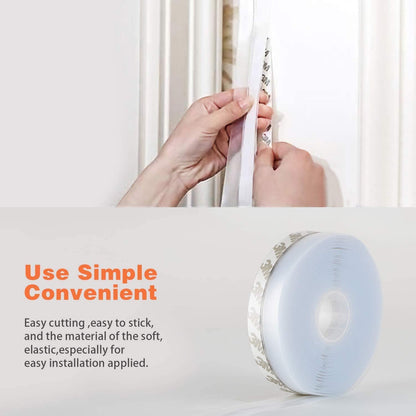 Windproof Silicone Sealing Tape For Window And Door Seam/ Reduce Noise/Waterproof/Insect Prevention - Mashkoor.pk