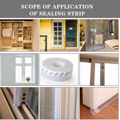 Windproof Silicone Sealing Tape For Window And Door Seam/ Reduce Noise/Waterproof/Insect Prevention - Mashkoor.pk
