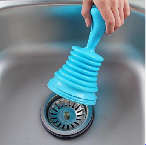 1PC Bathroom Kitchen Unblock Toilet Waste Sink Dirt Clog Remover Drainer Small Pump - Mashkoor.pk