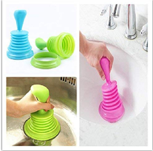 1PC Bathroom Kitchen Unblock Toilet Waste Sink Dirt Clog Remover Drainer Small Pump - Mashkoor.pk