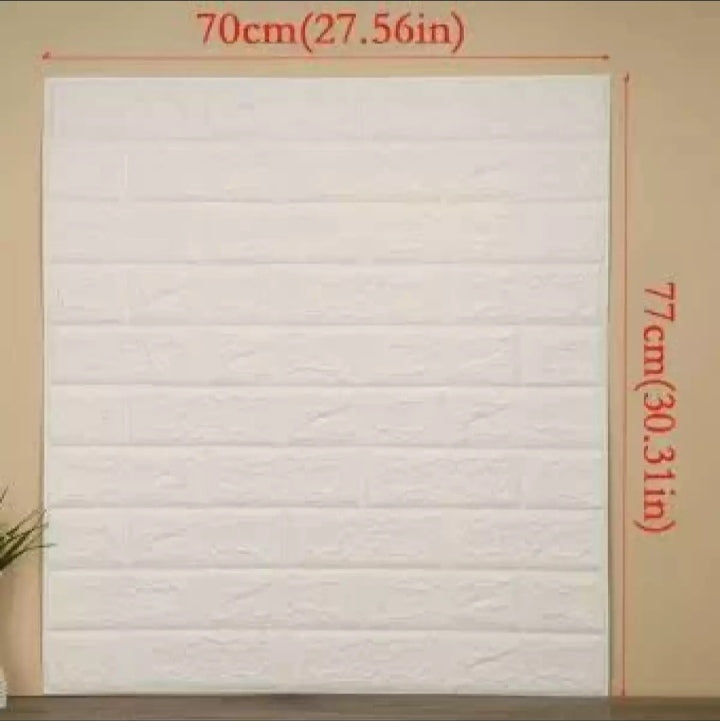 3D Foam Brick Wall Decoration Sheet (Pack of 10)