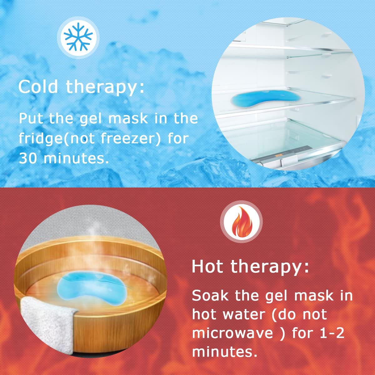 Unisex Eye Mask with Cooling Gel for Night Deep Sleep, Dark Circles, Puffy Eye, Dry Eye and Eye Fatigue - Mashkoor.pk